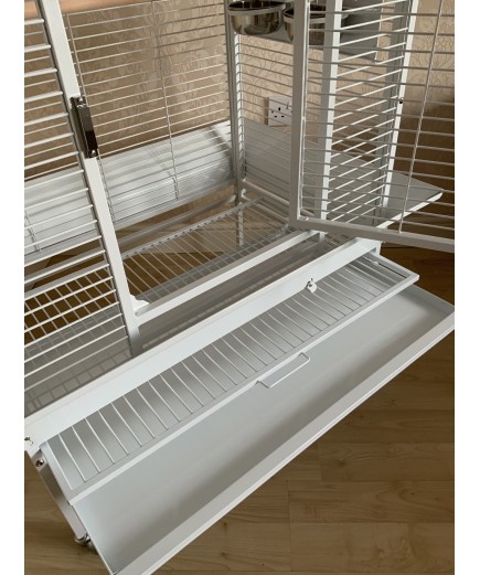 Parrot-Supplies New Jersey Premium Top Opening Parrot Cage - White